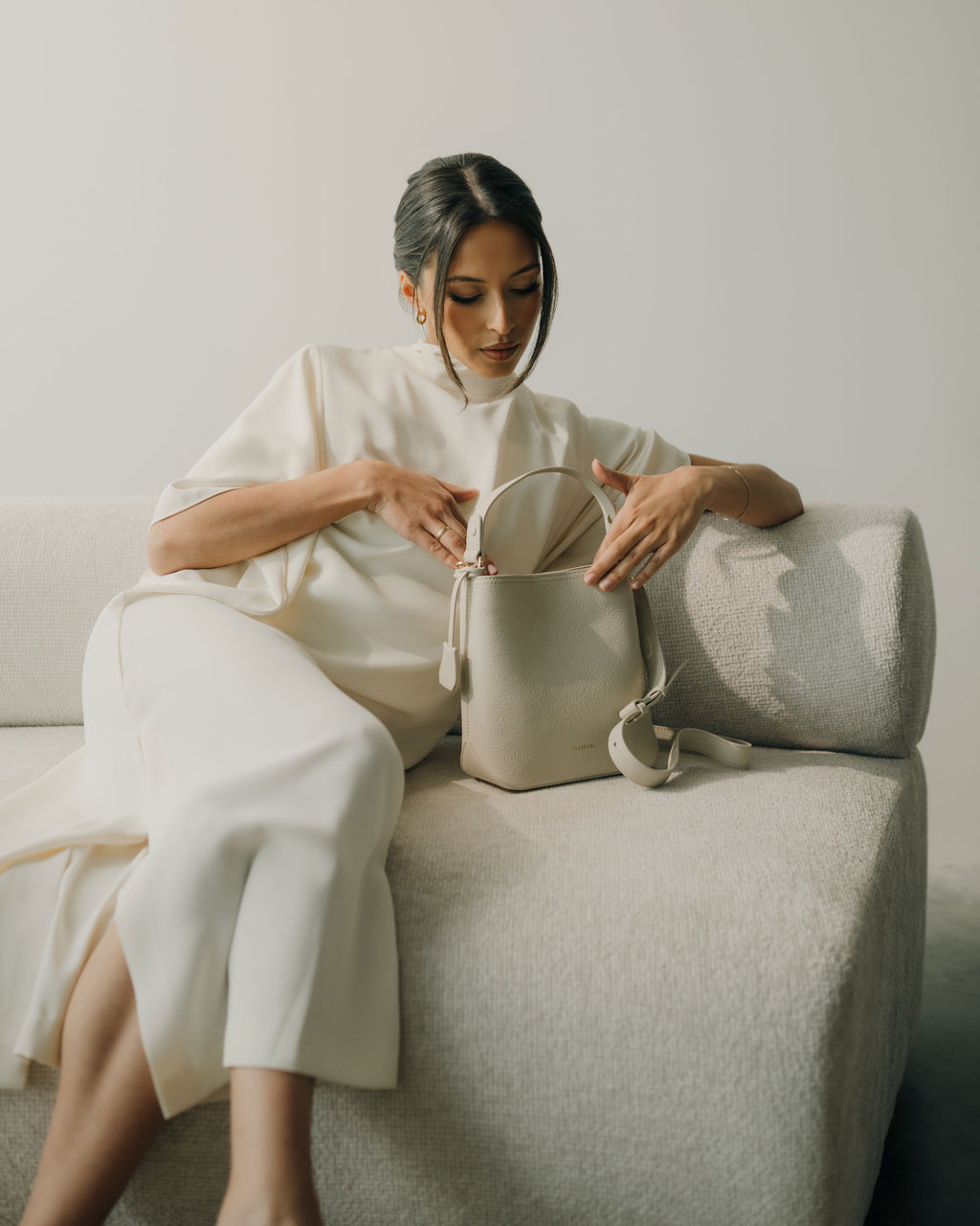 Linea Soft Bucket — Ivory