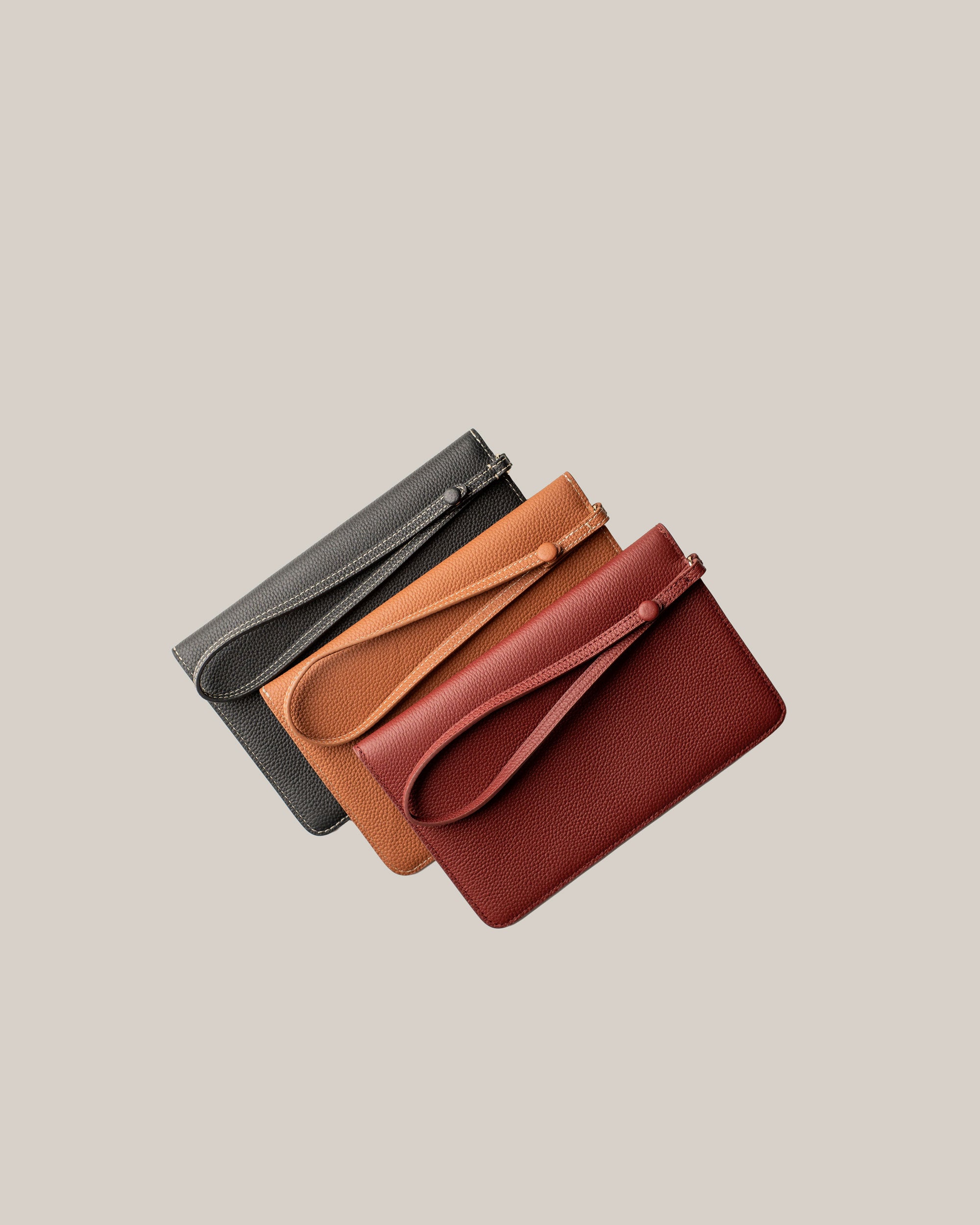 Full-Grain Leather Pouch - Merlot