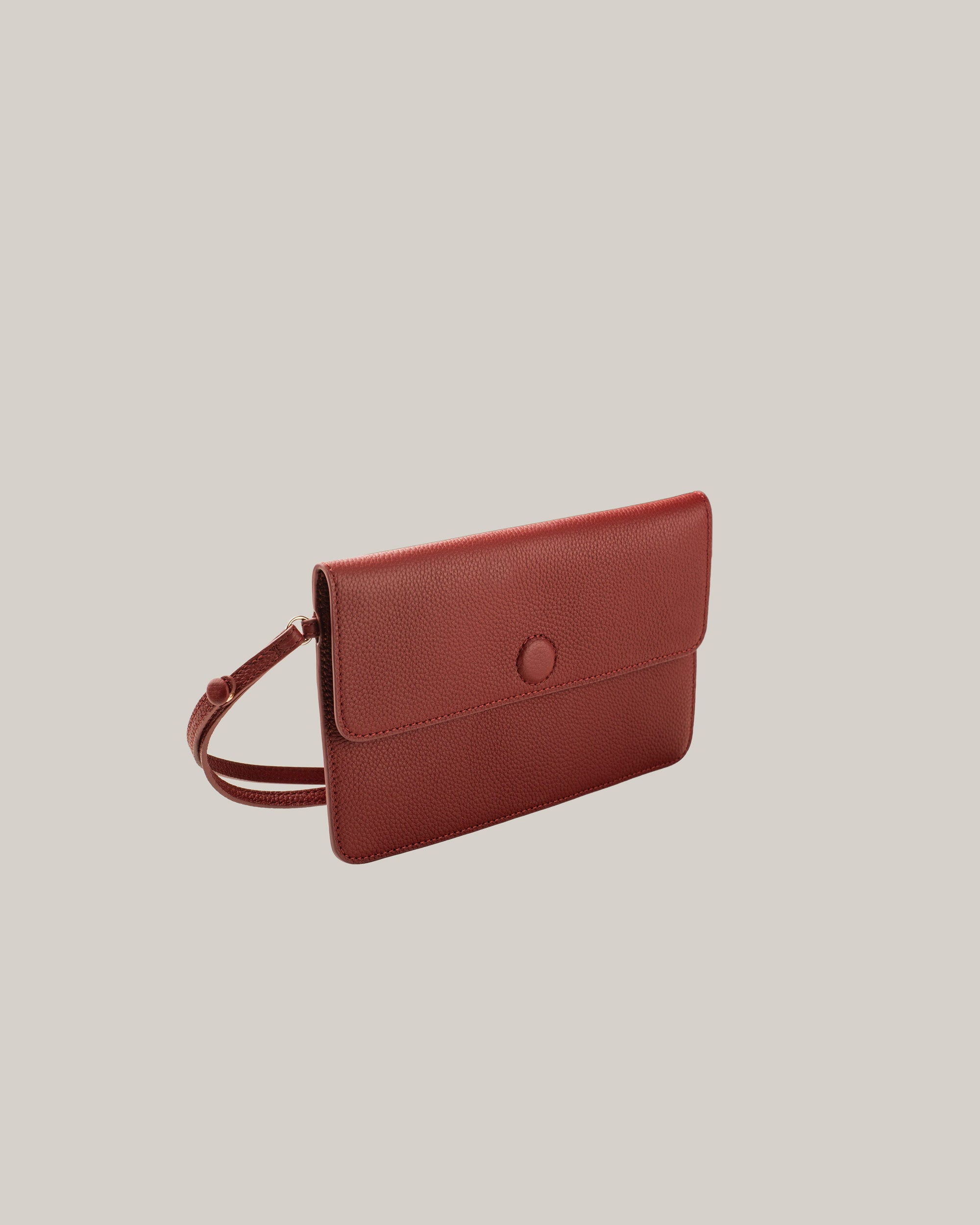 Full-Grain Leather Pouch - Merlot