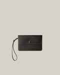 Full-Grain Leather Pouch - Obsidian Black
