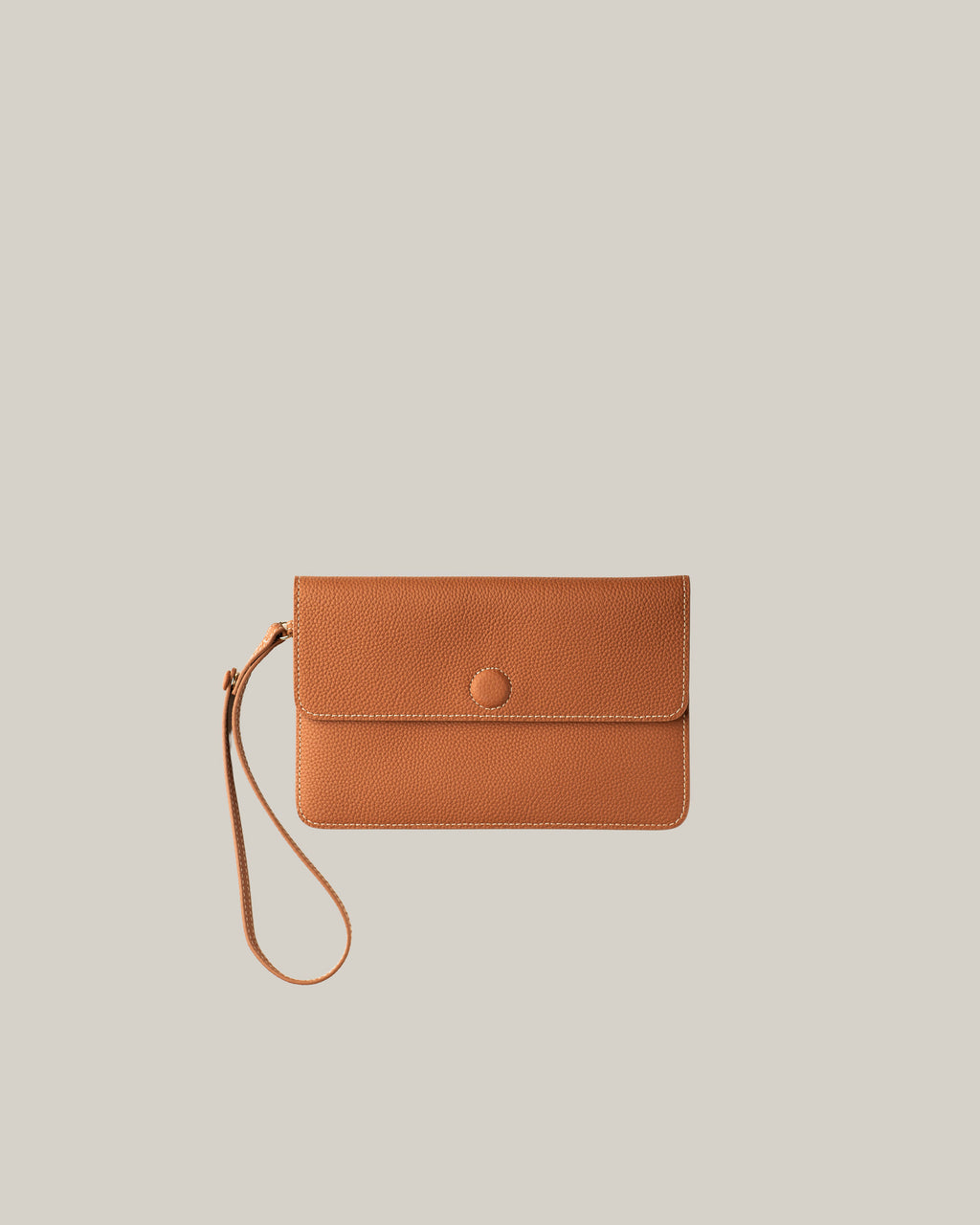 Full-Grain Leather Pouch - Chestnut Brown