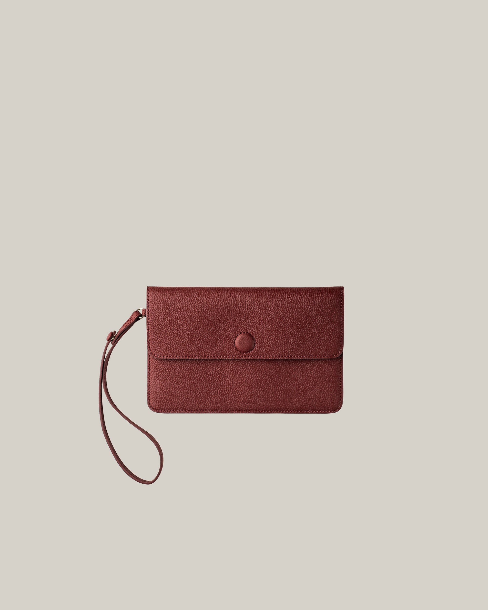Full-Grain Leather Pouch - Merlot